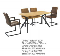 餐台-DA-1020、餐椅-DA-2205/DA-2206